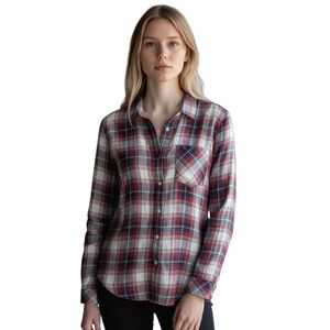 Rails Plaid Flannel Shirt Women Size Medium Button Up Top Long Sleeve